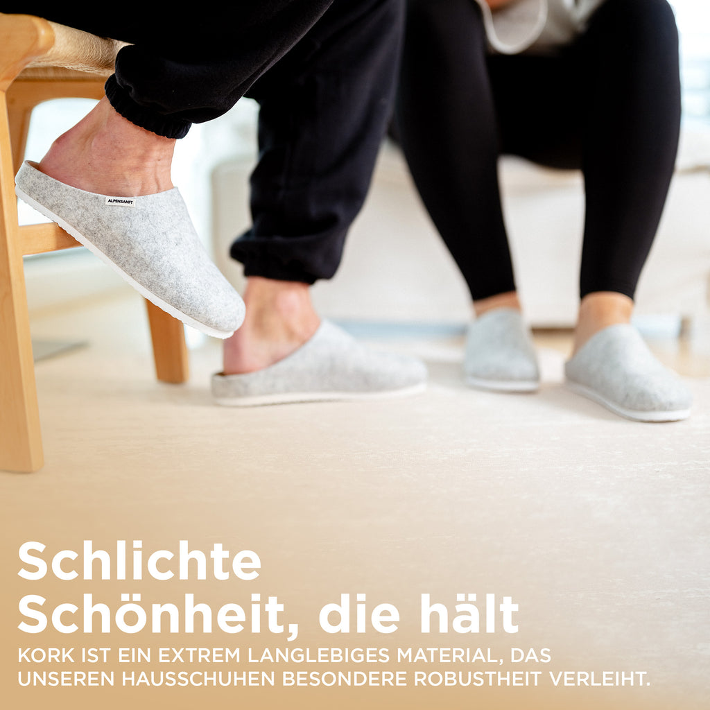 Alpensanft Graues Filz Geschlossen