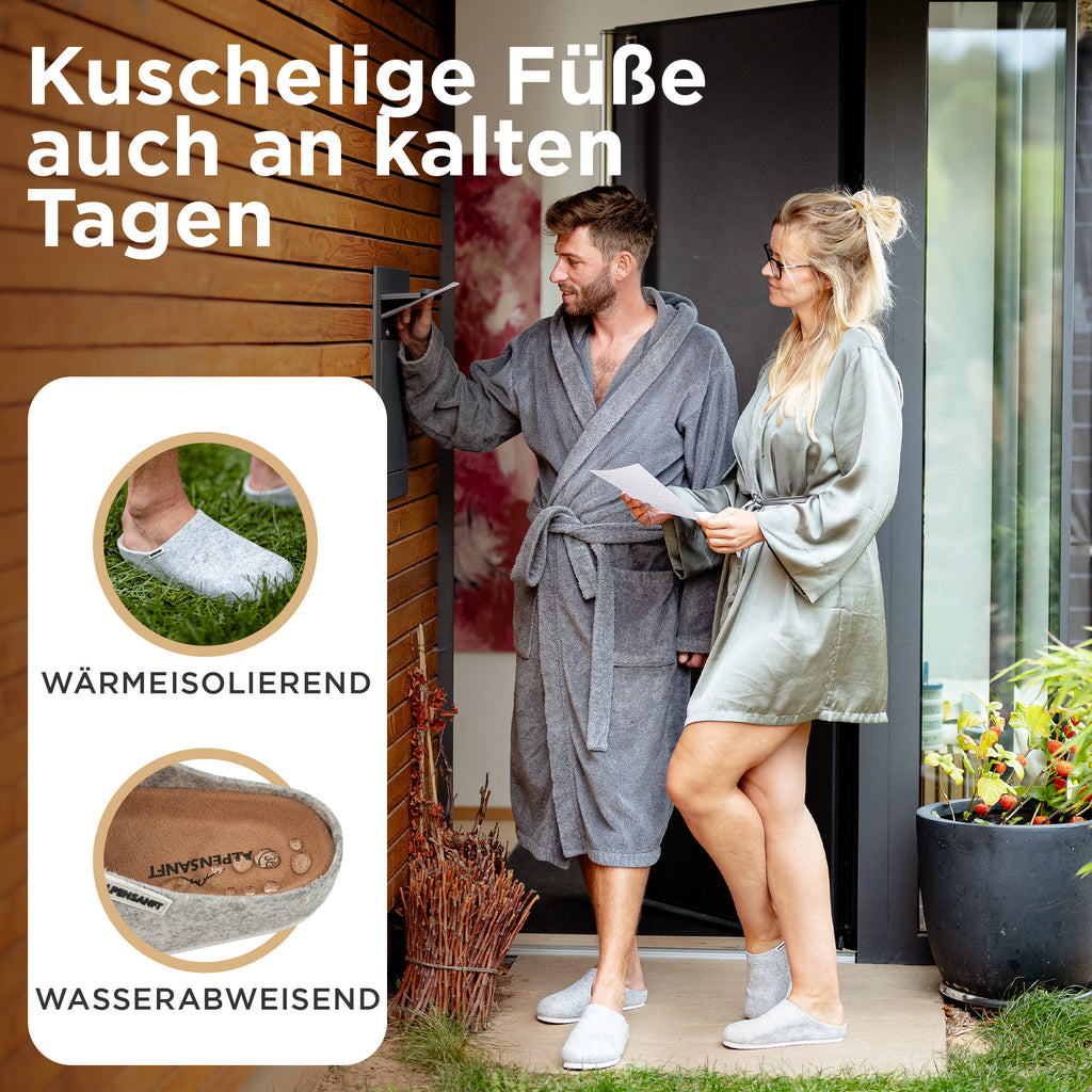 Alpensanft Graues Filz Geschlossen